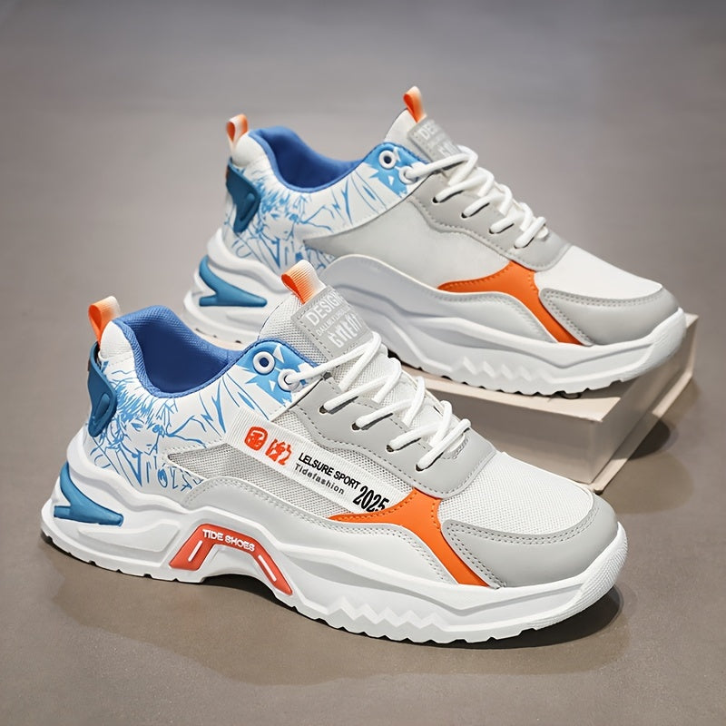 Men's Athletic Sneakers - Breathable, Non-Slip Durable, Lace-Up Closure for Casual Attire