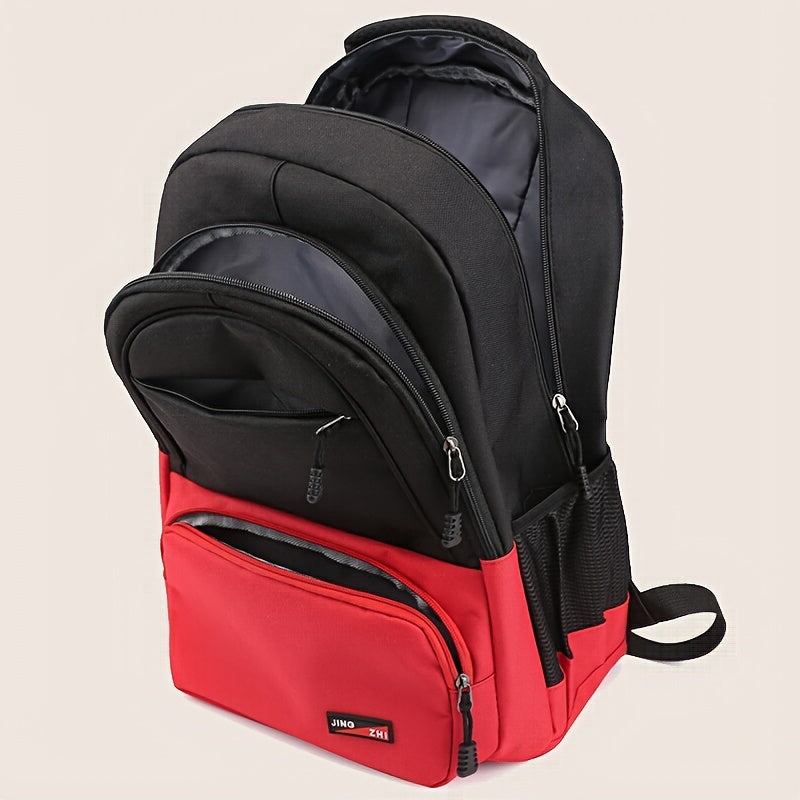 Durable Oxford Fabric Backpack - Spacious, Breathable, Adjustable Strap, Laptop Compartment, Ideal for Hiking, Camping, Travel, School Work - High 46cm, Long 32cm, Thick 19cm, School Backpack Adjustable Strap Backpack D