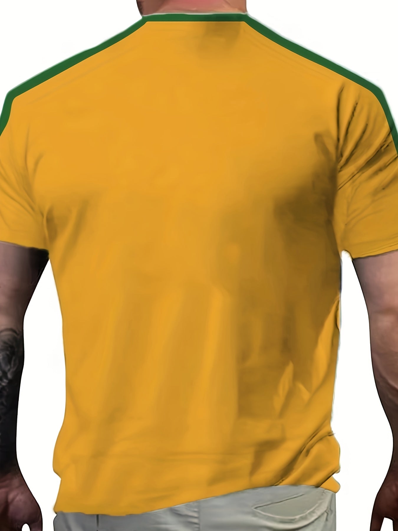 Men'S Casual Short-Sleeve T-Shirt with 3D Digital Printing, Round Neck, Brazilian Style, Made of Slightly Stretchy Polyester Knit Fabric, Suitable for Summer Outdoor Activities And Everyday Wear.