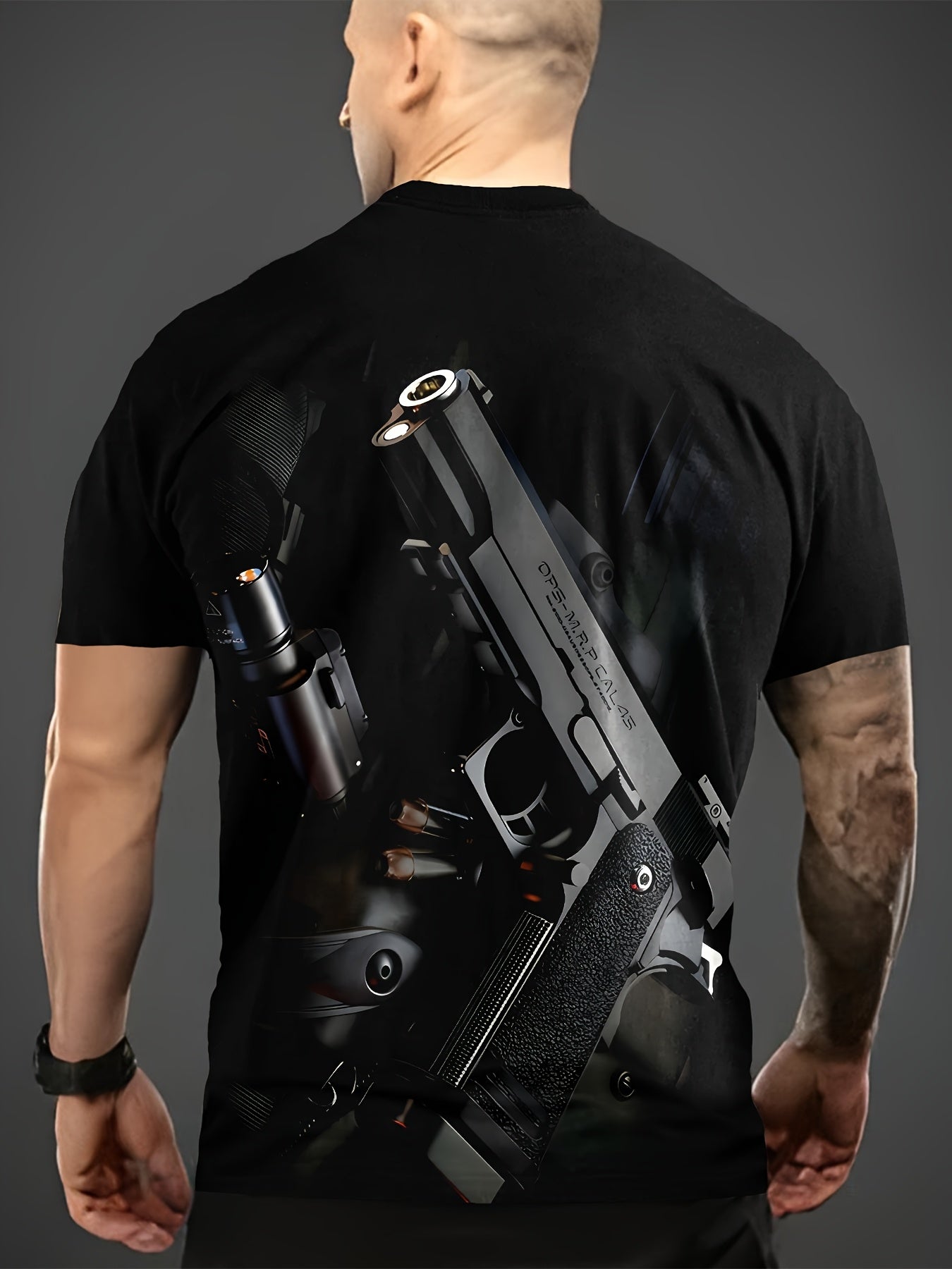 Men's 3D Printed Novelty T-Shirt - Casual, Breathable Polyester, Machine Washable, Round Neck - Perfect for Summer