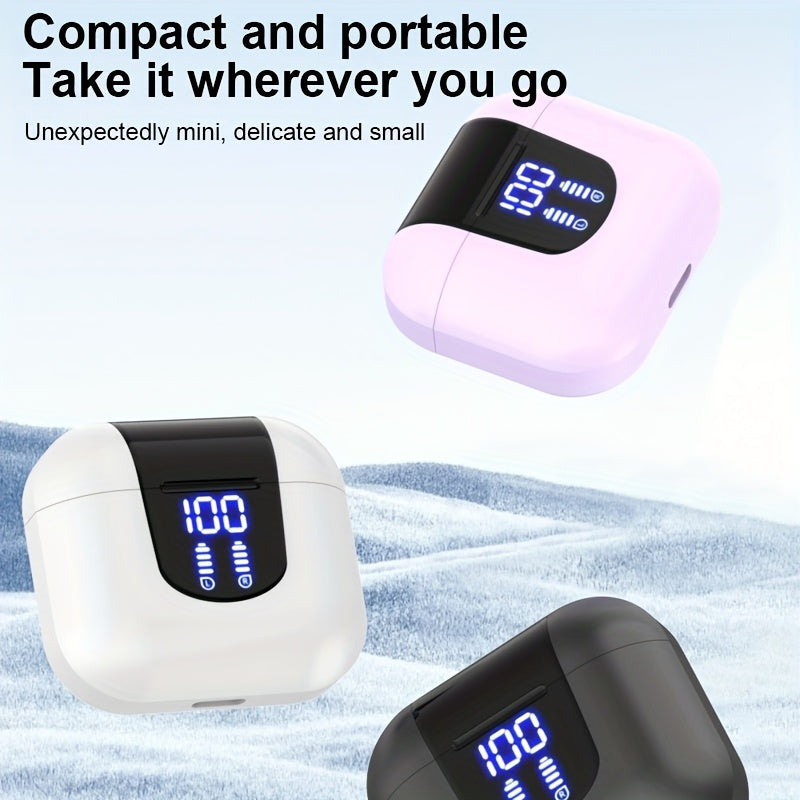 Wireless Headphones, Wireless 5.3 Earbuds, 13mm Speaker, 30H Playtime, Type-C Fast Charging Box, Stereo Wireless In-Ear Headset, Suitable for iPhone and Android In-Ear Headsets, Gaming Business Sports Headphone Mic