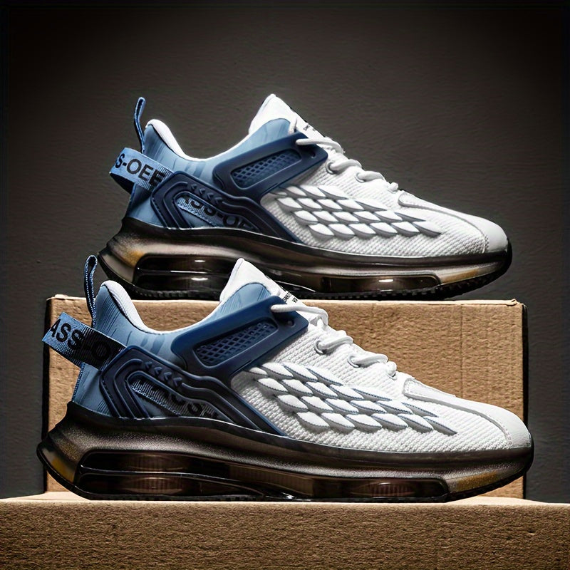 Men'S Casual Sneakers - Comfortable Lightweight Athletic Shoes with Lace-Up Closure, Solid Color Low Top Design, Breathable Fabric Upper Lining, MD Sole - for Active Male