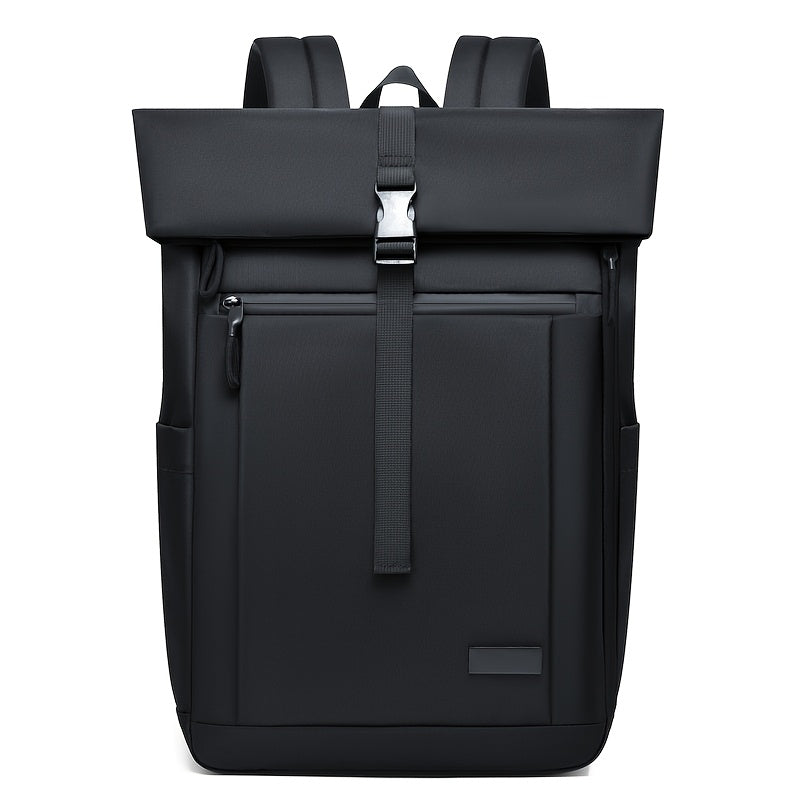 Casual Roll-Top Oxford Backpack for Men, College & Commuting