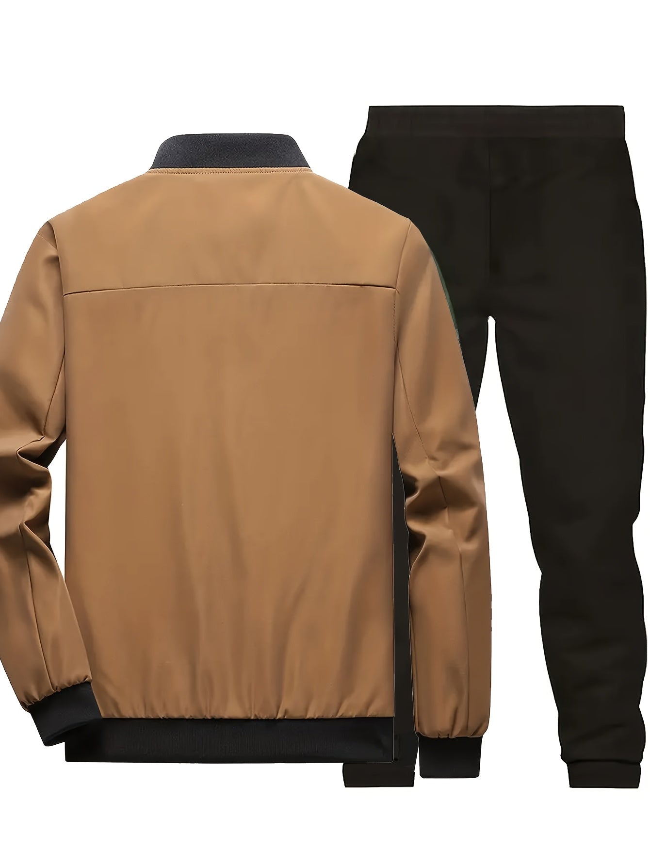 Star Blossom Men's Casual Sports Baseball Suit Pants Two-piece Set with Jacket and Trousers