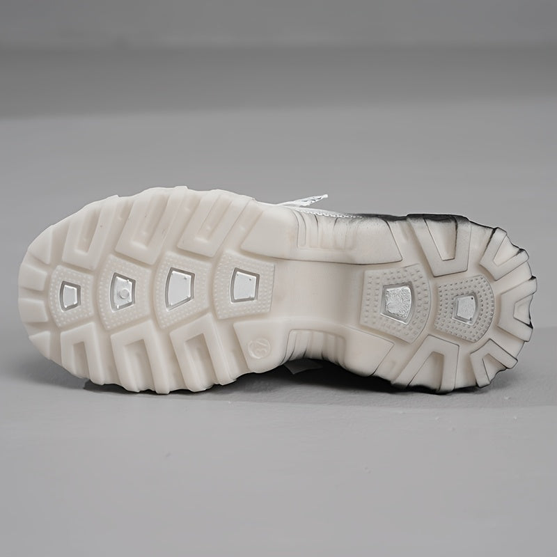 1 Pair Women'S Fashion Sneakers - Lightweight All-Season Running Shoes with Polyurethane Upper, Fabric Inner Insole, Rubber Sole