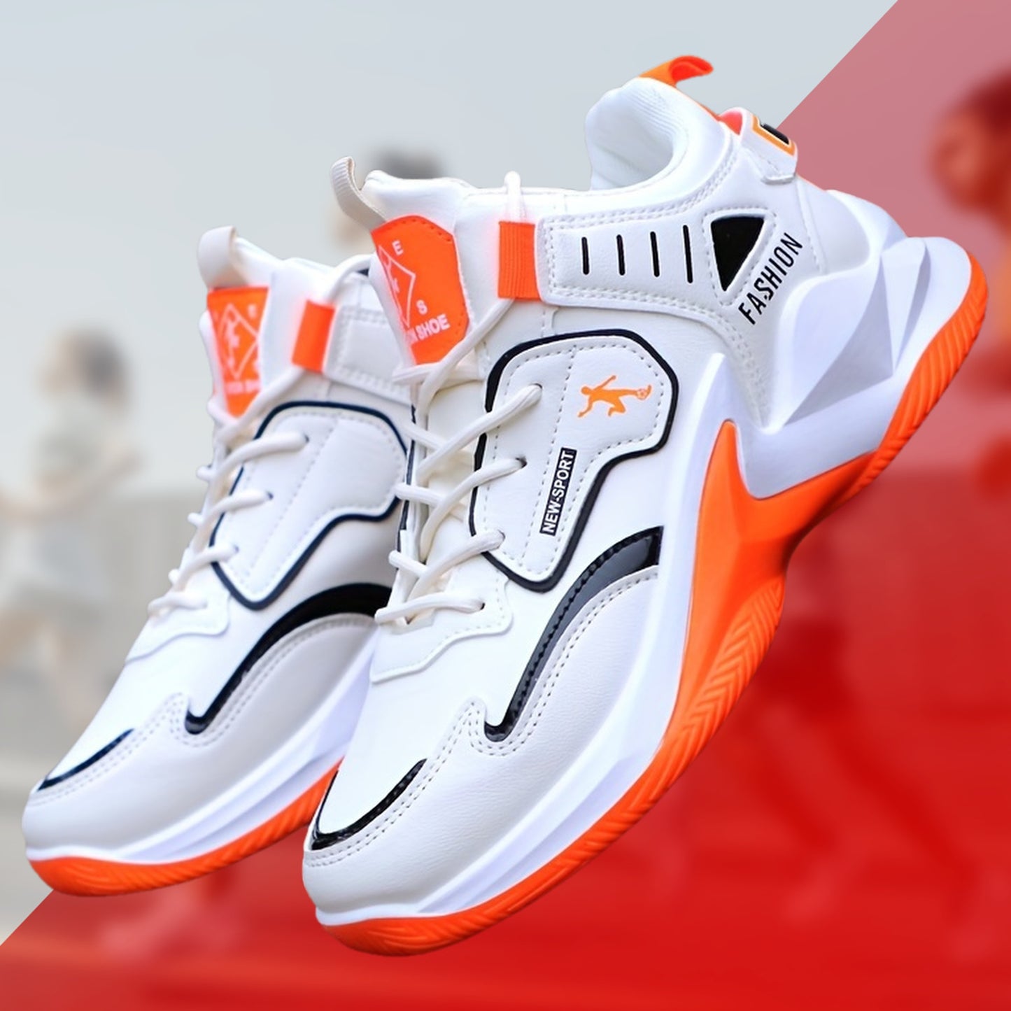Men'S Basketball Shoes, Athletic Sneakers for Students, High-Top, Shock-Absorbing, Durable, Breathable Footwear Suitable for Concrete Surfaces.