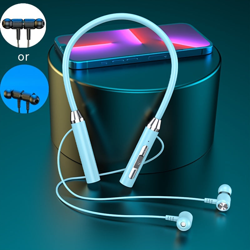 Neckband Wireless Earbuds with Extended Battery Life, Designed for Sports Activities.