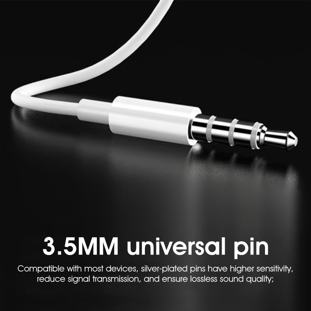 Anime-Inspired Wired Earphones with Microphone, 3.5mm Jack, Noise Isolating, Volume Control, Tangle-Free Cable, Plastic Semi-Open-Back Design, Compatible with Cellphones, Ideal for Running - Multiple Colors