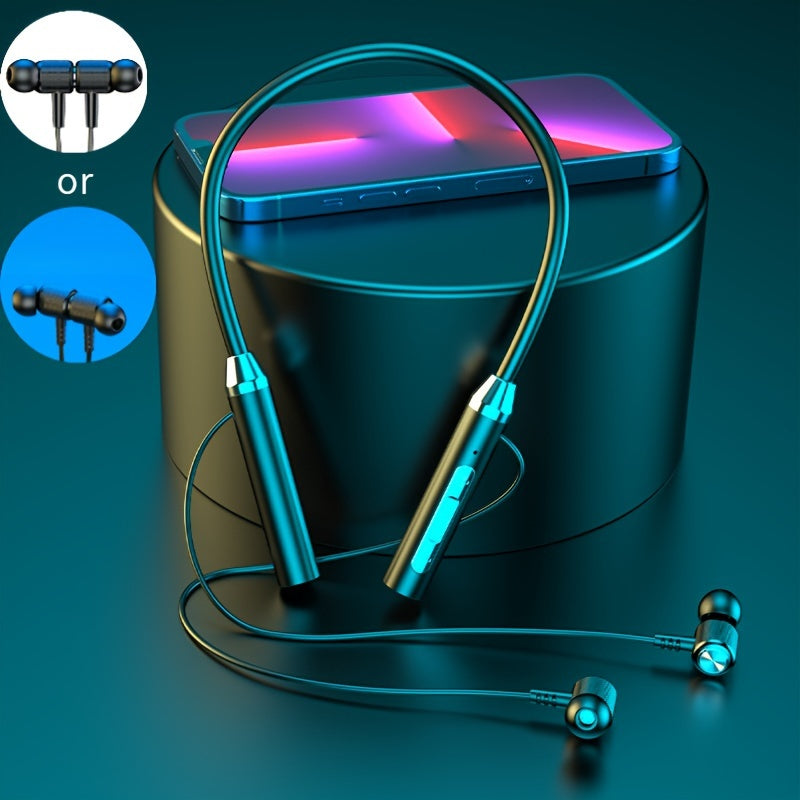 Neckband Wireless Earbuds with Extended Battery Life, Designed for Sports Activities.