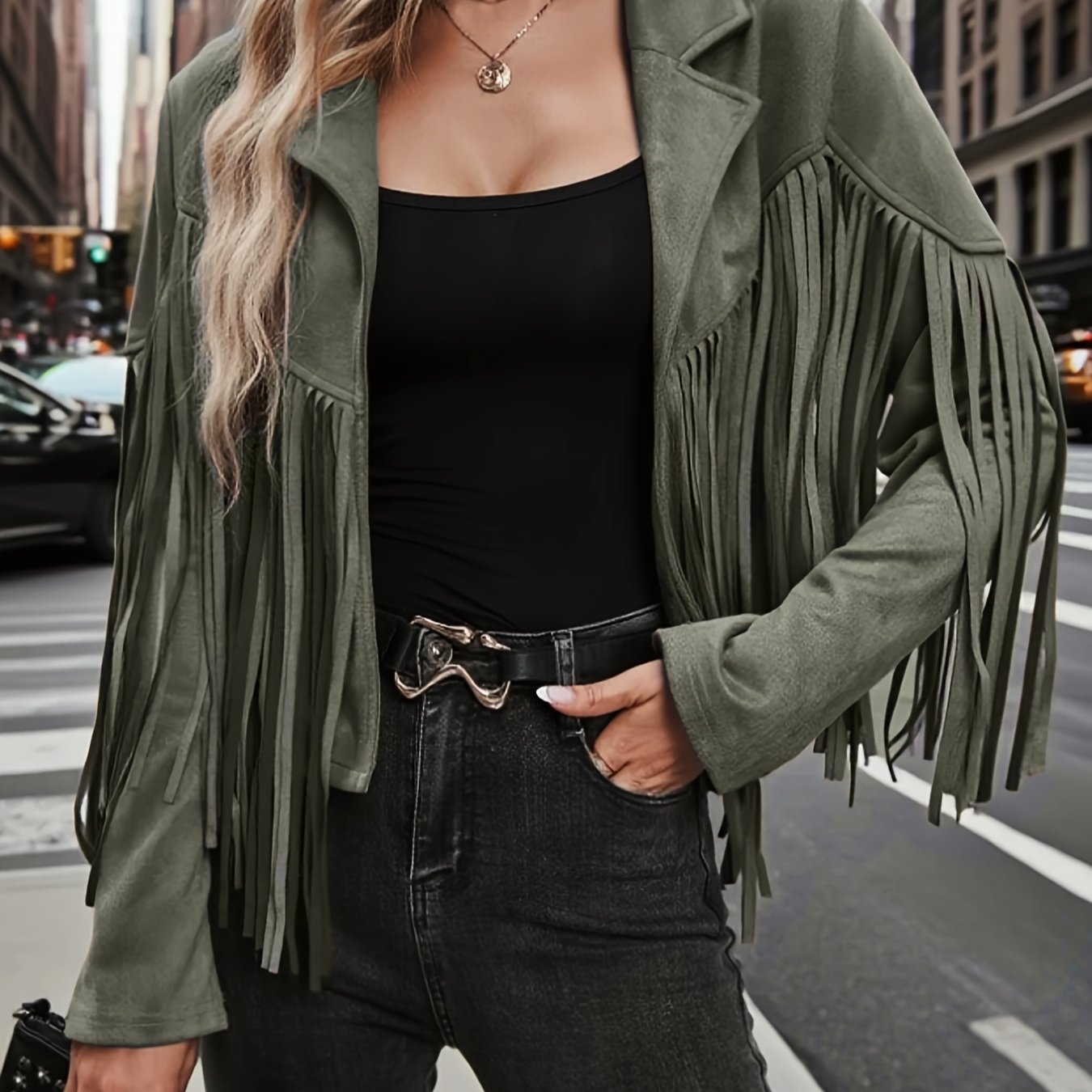 Plus Size, Women's Plus Size Elegant Long Jacket Coat - Soft Formal Lapel collar, All-Season Chic Outerwear for Office, Party, Everyday - Plus Friendly Elegant Jacket for Women, Party Attire, Suedelike Texture, Fuzzy Textured