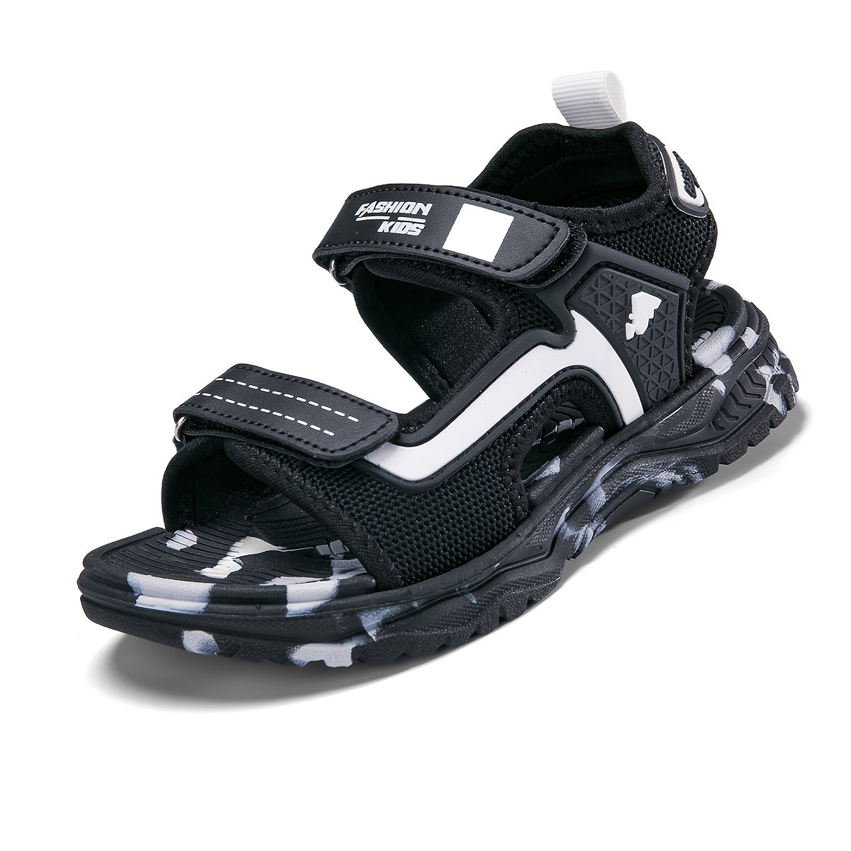 Pair of Boys' Summer Barefoot Sandals with Random Print, Fashionable Buckle Strap Outdoor Beach Sports Sandals Quick-Drying Lightweight EVA Shock Absorption Soles Breathable and Wear-Resistant Casual Sandals