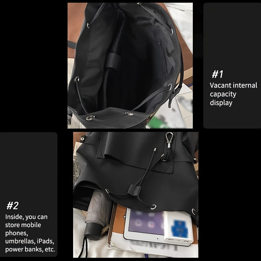 Trendy Large Flap Backpack For Men Women, Campus Stylish Street Style Backpack For High School College
