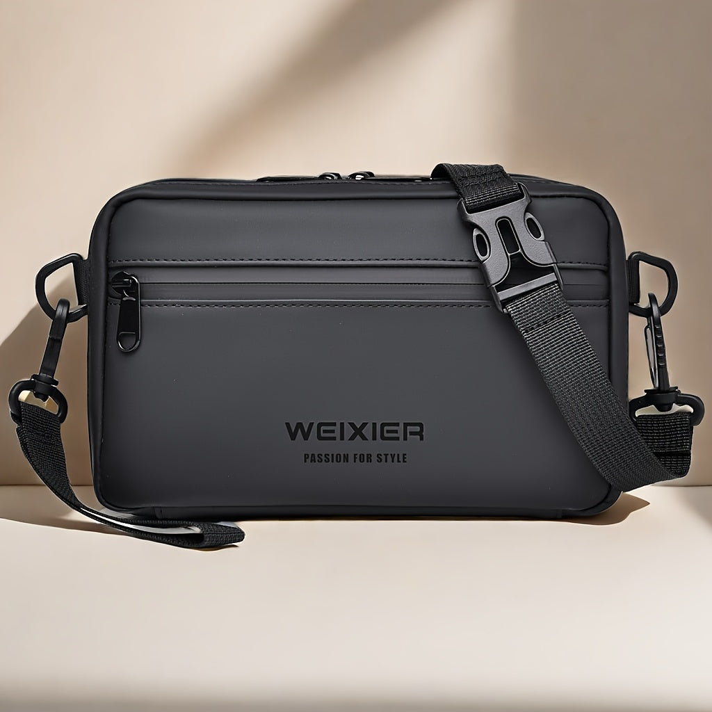 WEIXIER Unisex Fashion Messenger Bag, Shoulder Satchel with Detachable Strap, Polyester Lined, Business Briefcase for Commuting Outdoor, Ideal Gift for Husband Or Boyfriend