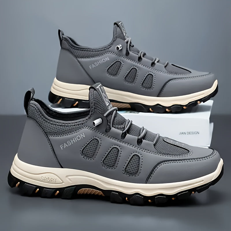 Men'S Casual Slip-On Sneakers - Breathable Knit Upper, Comfortable Low-Top Design with Round Toe, All-Season Wear, Stylish Gray and White, Casual Footwear Stylish Casual Shoes Comfortable Footwear