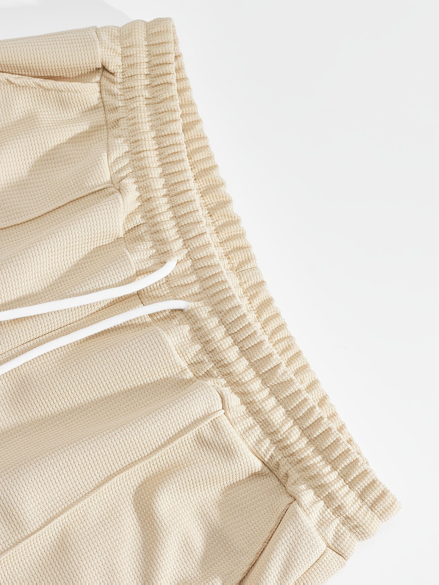 Men'S Two-Piece Set Featuring a Short-Sleeve Cardigan with Pockets And Drawstring Pocket Long Pants, Perfect for a Clean And Comfortable Summer.