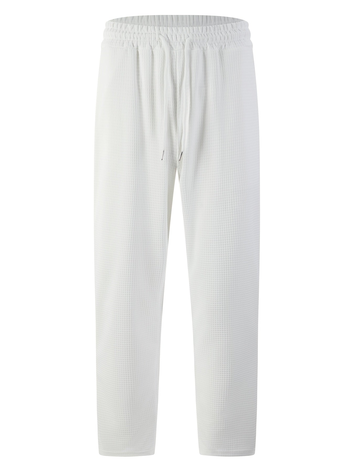 Men's Casual Knit Trousers with Elastic Waist and Pockets