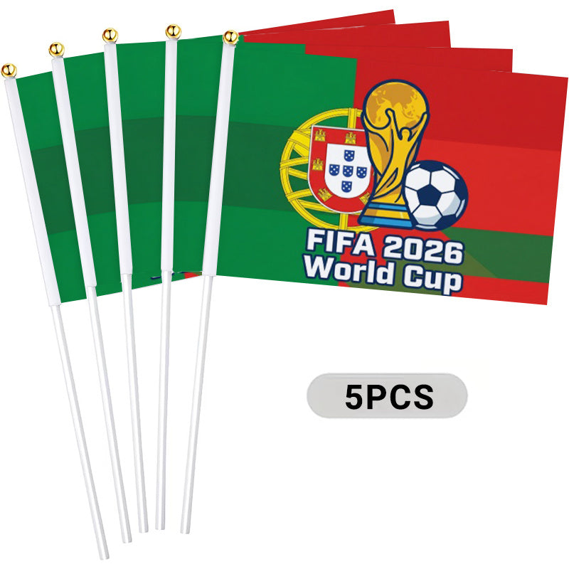 2026 World Cup Fan Cheer Handheld Banner with Portuguese Flag