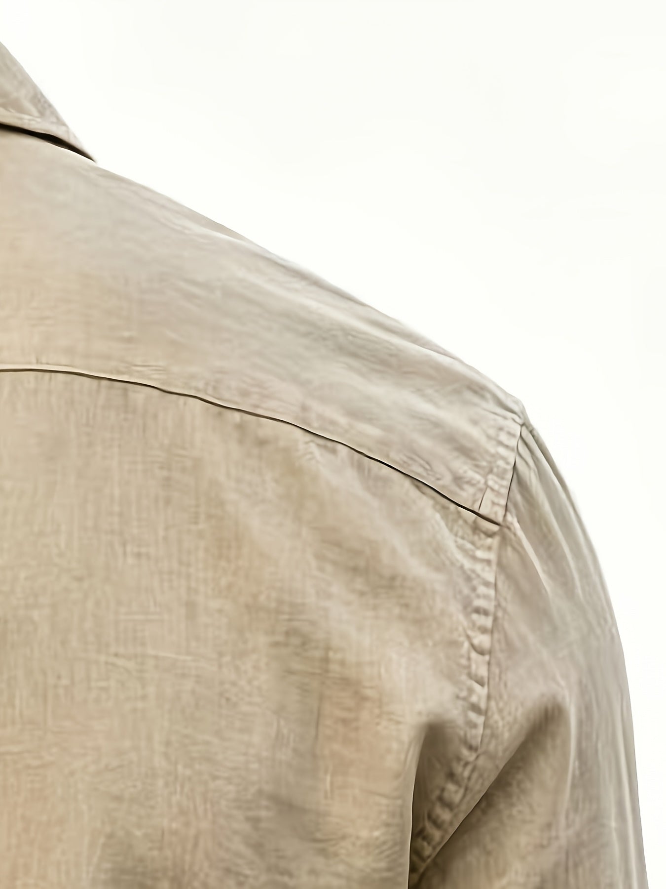 Men's Linen Blend Long Sleeve Casual Shirt for Spring Summer