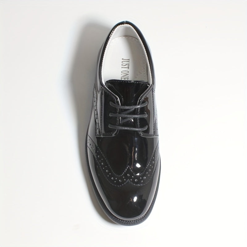 Boys Shoes Brogue Formal Classic Footwear Boys Oxford Shoes Classic Oxfords Wingtip Dress Shoes Round Toe Shoes