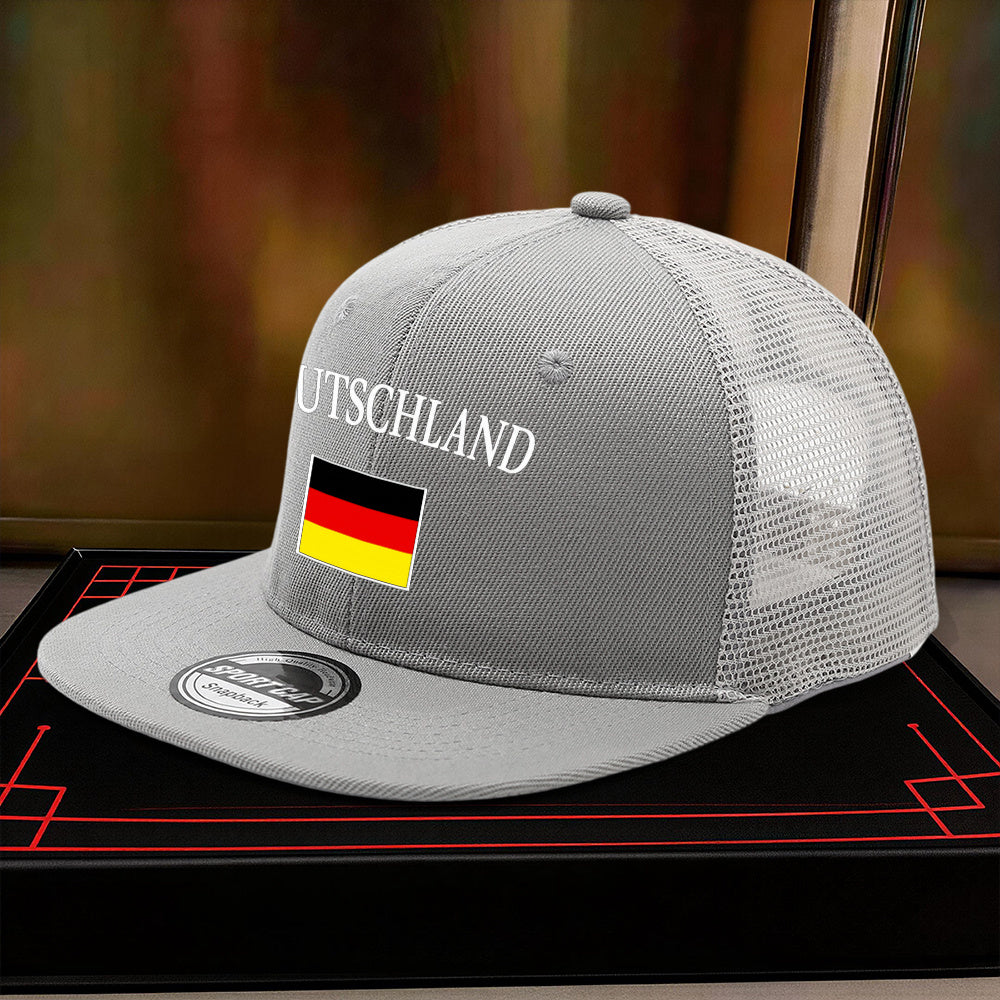 Unisex German Flag Casual Hip-Hop Hat with Flat Brim