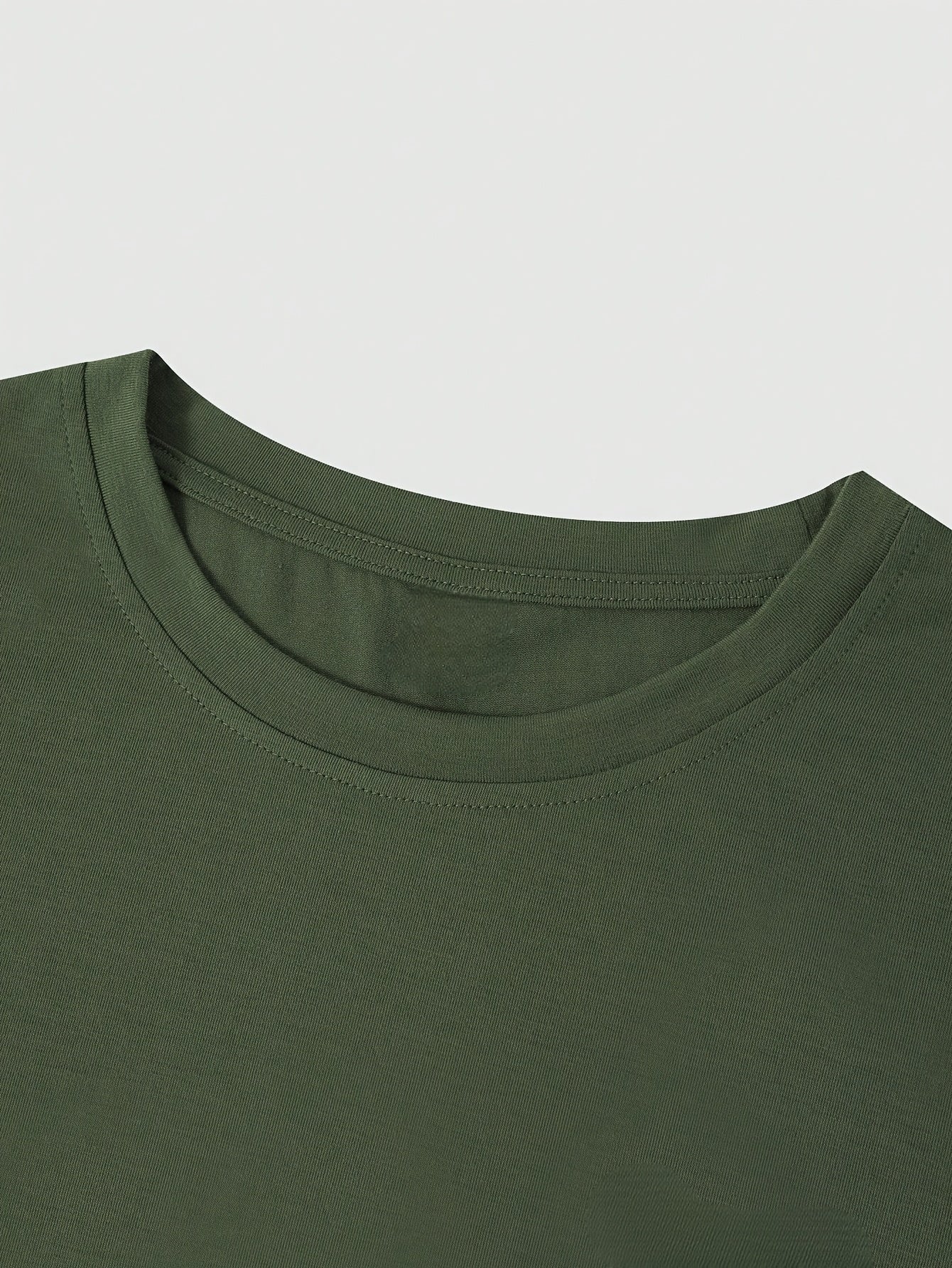 Men's Round Neck T-Shirt, Three-Color Patchwork Top with Asymmetric Double Stripes, Trendy Comfortable Breathable High-Quality Factory-Made Casual Fit