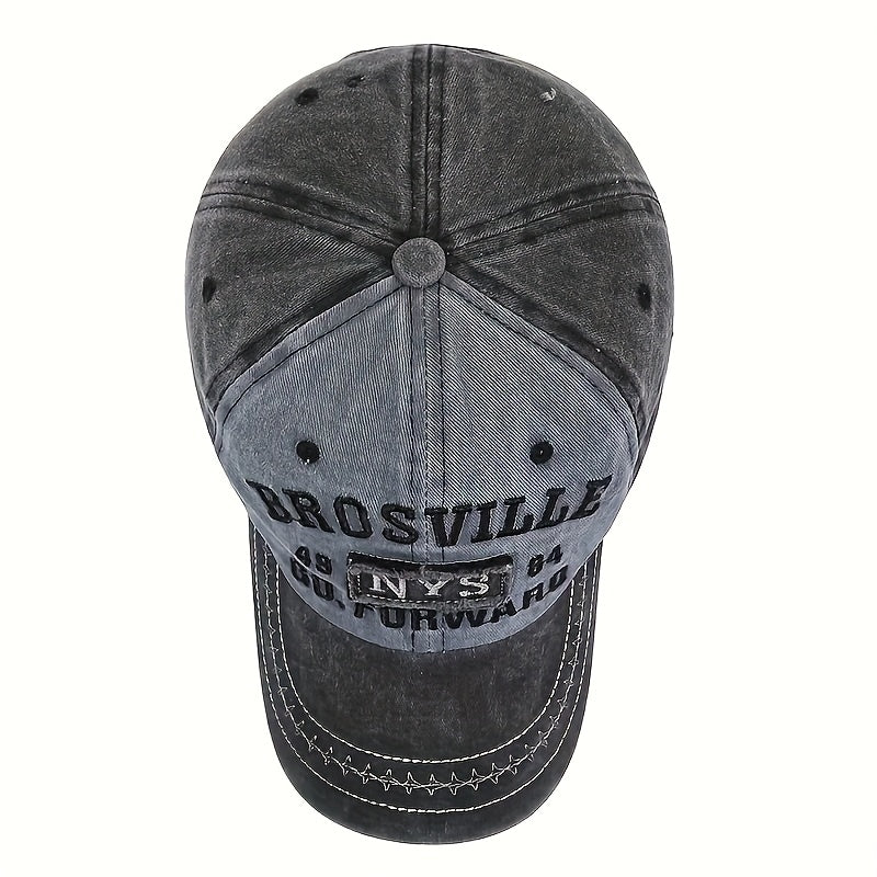 Vintage Embroidered Washed Baseball Cap with NYS 1984, Adjustable, Fade-Resistant Dad Hat - Comfortable Fabric, Sun Protection Suitable for Golf, Fishing, etc. - Ideal Gift