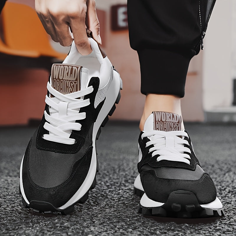 2025 Spring Men'S Breathable Low-Top Sneakers - Thickened Cushioned Rubber Sole, Men'S New Breathable Mesh Platform Dad Shoes Casual Height Increase Sports Shoes