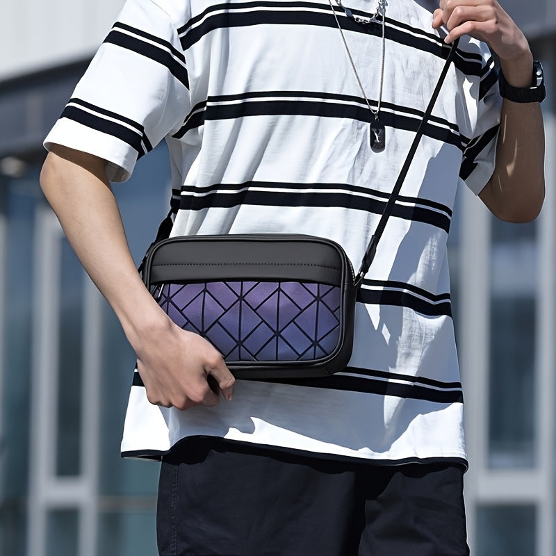 Men's Crossbody Bag with Adjustable Strap - Sleek Minimalist Purse, Spacious Interior for Everyday Commute, Formal Casual Outings - Durable Crossbody Backpack for Men