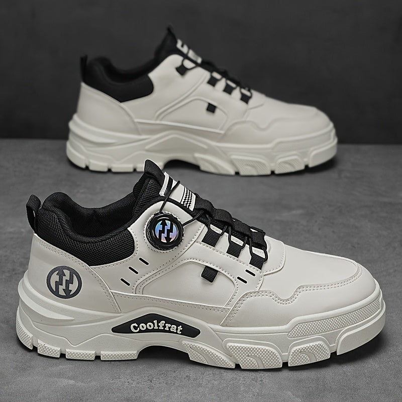 Men's Sports Shoes 2025 Spring New Low-Top Slip-On Rotating Button Comfortable Lightweight Trendy Casual Sneakers