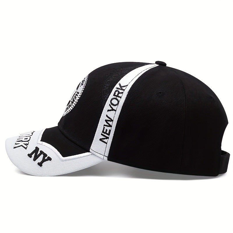 NY Embroidered Lightweight Baseball Cap with Adjustable Strap