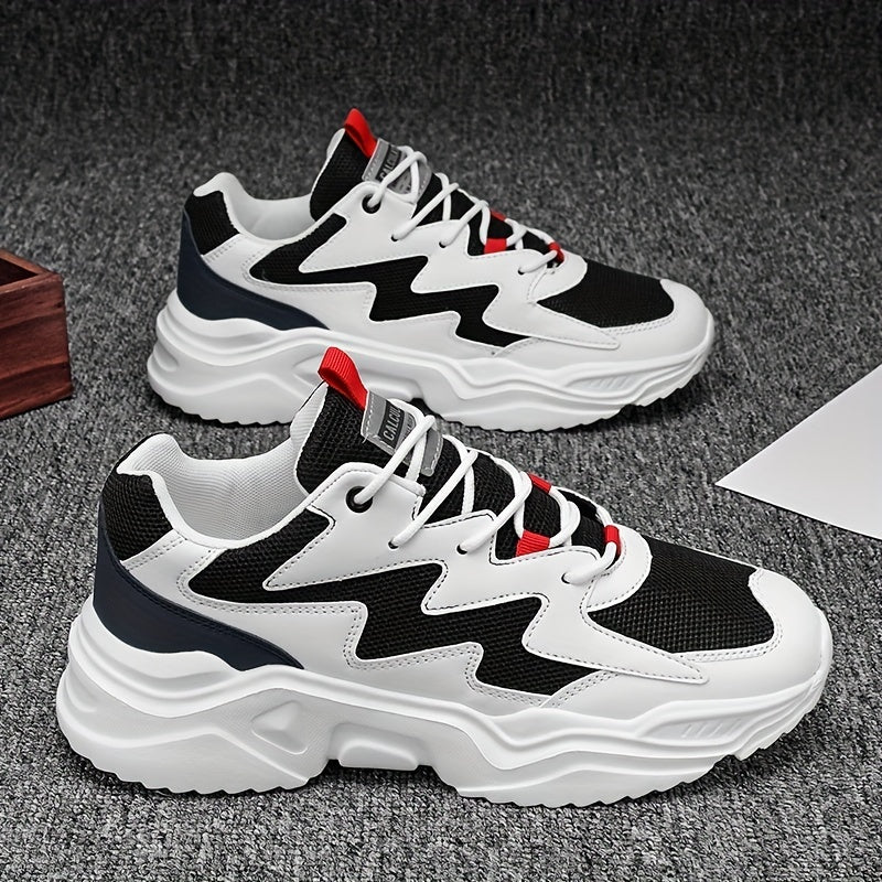 Men's Casual Sports Shoes, Thick-Soled Lace-up Outdoor Leisure Shoes for Men, Available in Multiple Colors