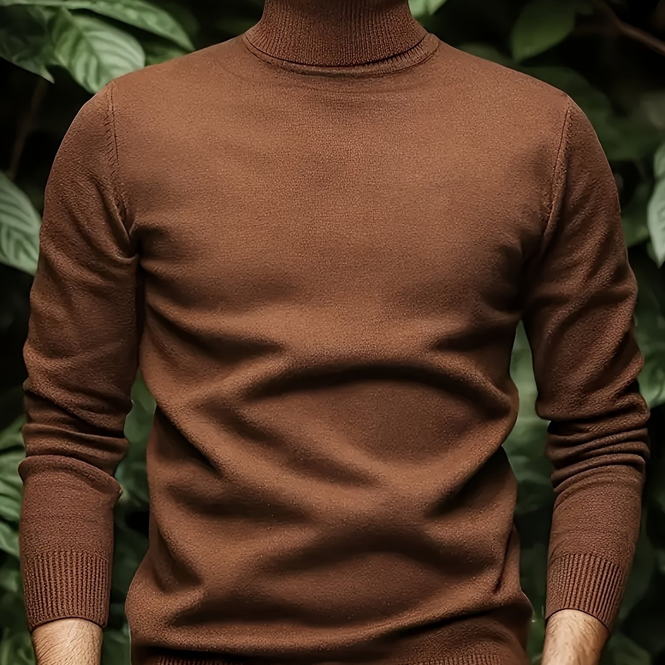 Winter Warm Turtleneck Sweater - Slim-Fit Stretchable High Neck Pullover, Solid Black/White/Navy/Brown/Grey/Rust - Casual & Formal Wear, Layering Essential for Cold Weather, Easy-Care Sweater Coat