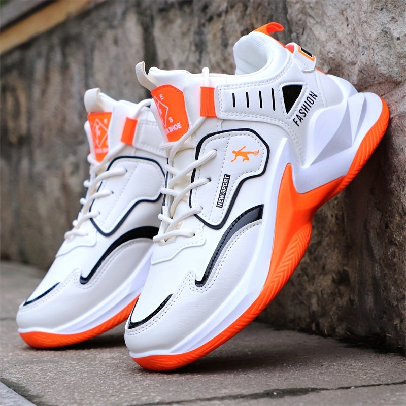 Men'S Basketball Shoes, Athletic Sneakers for Students, High-Top, Shock-Absorbing, Durable, Breathable Footwear Suitable for Concrete Surfaces.