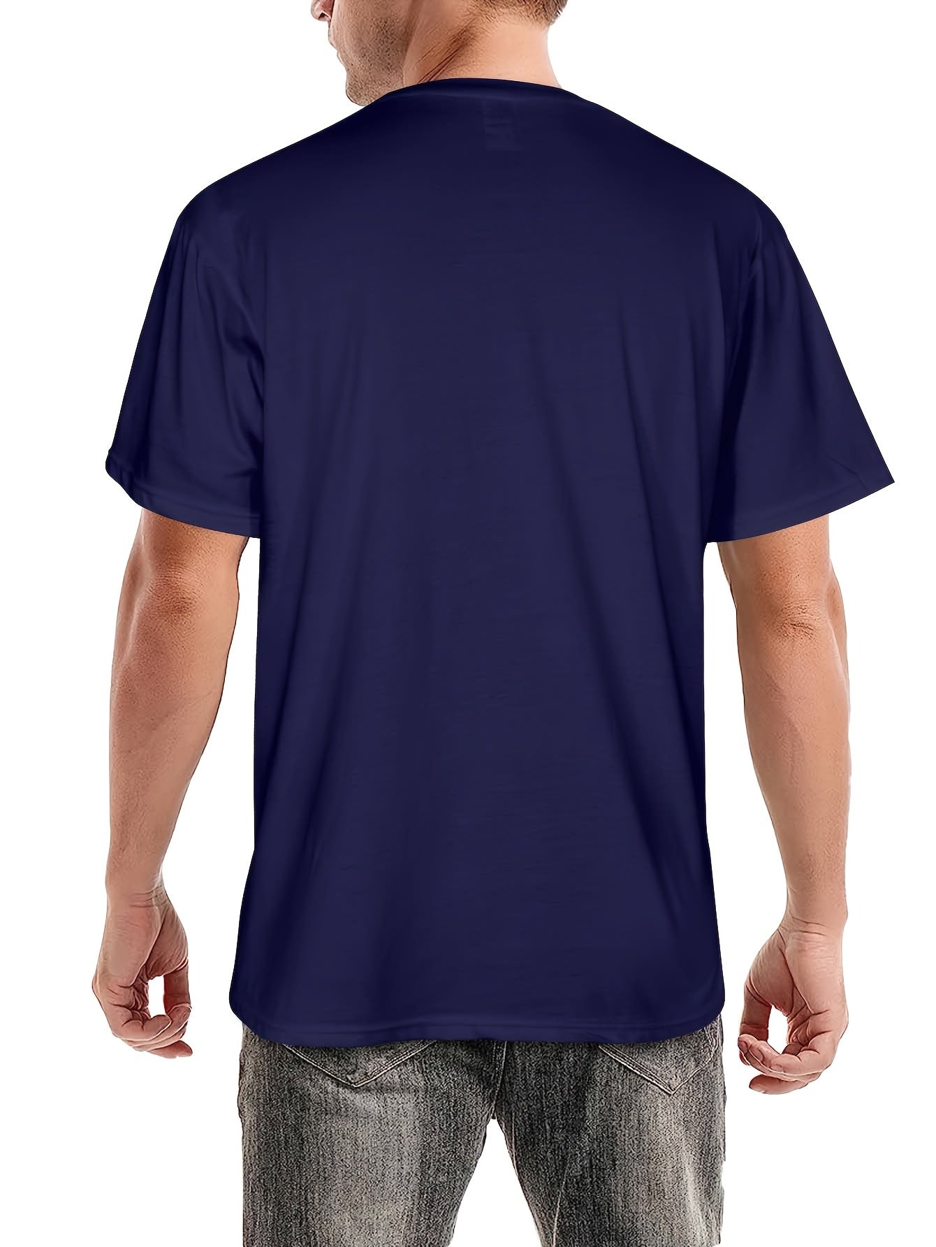 Men's Custom 3D Print T-Shirt - Quick-Dry Breathable Crew Neck