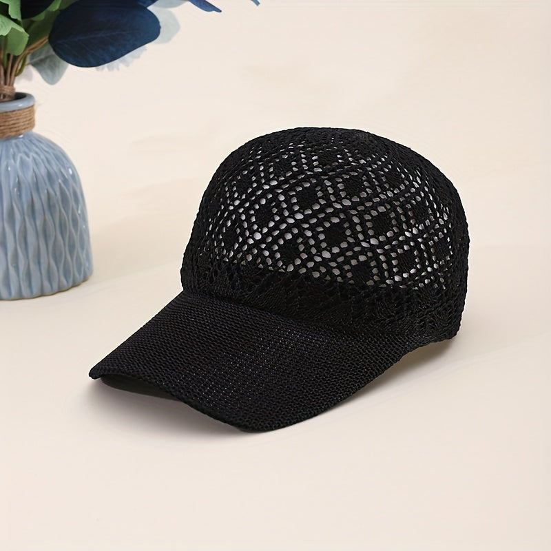 1pc New Hollow-Out Baseball Cap Summer Women's Versatile Adjustable Bucket Hat
