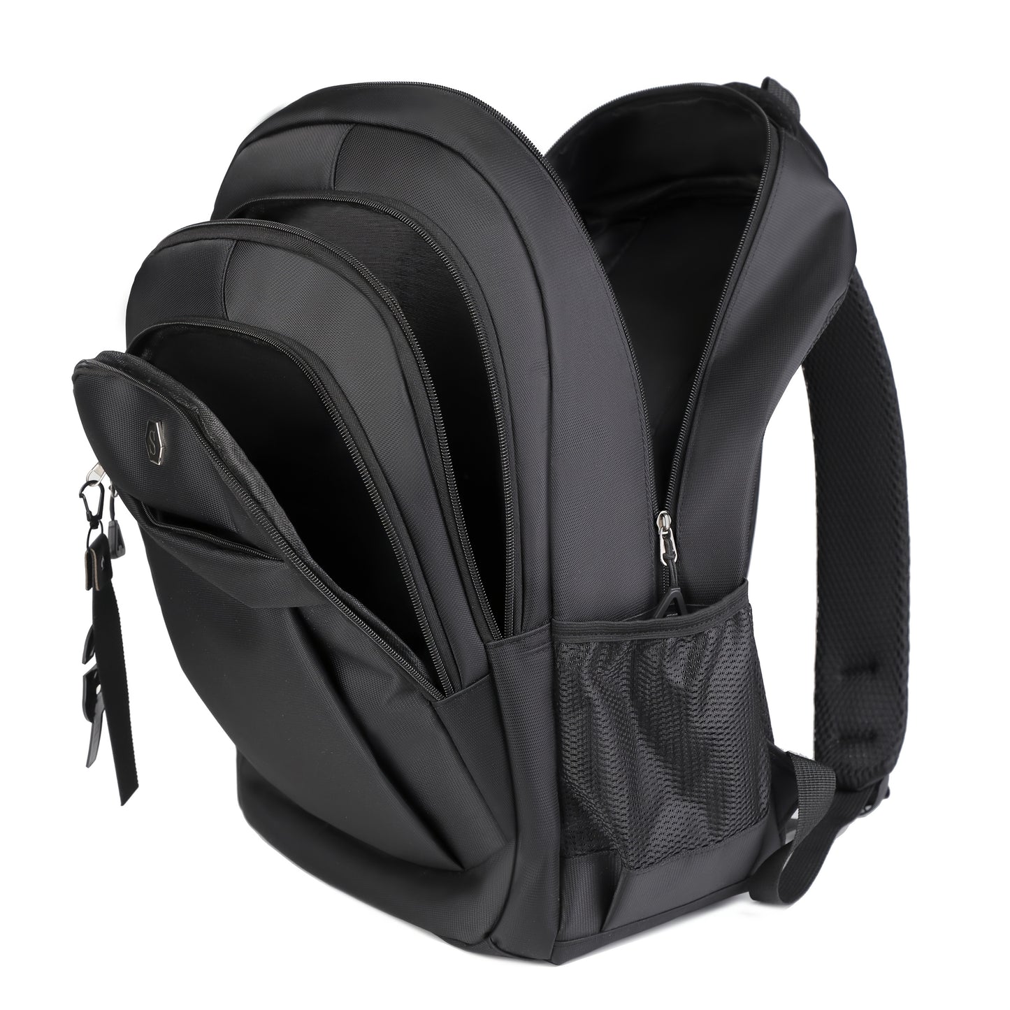 Men's Stylish Large Capacity Backpack - Black, Business Travel Ready with Multiple Compartments, Durable Lightweight Design, Perfect for Daily Commute Computer Use, Backpack for Travel, Highquality Luggage