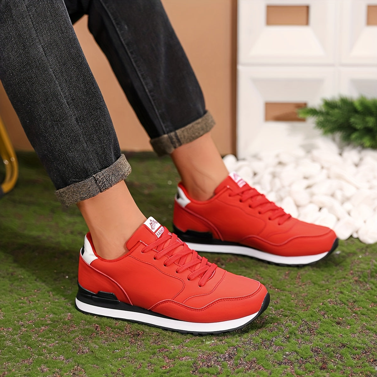 Men's Forrest Gump Sneakers, Round Toe Low-Top Casual Lace-Up Sneakers, Low Heel, Men's Fashionable Minimalist Style, Casual Adult Outdoor Sports, Shopping, Travel, All-Season Men's Sneakers - ayq