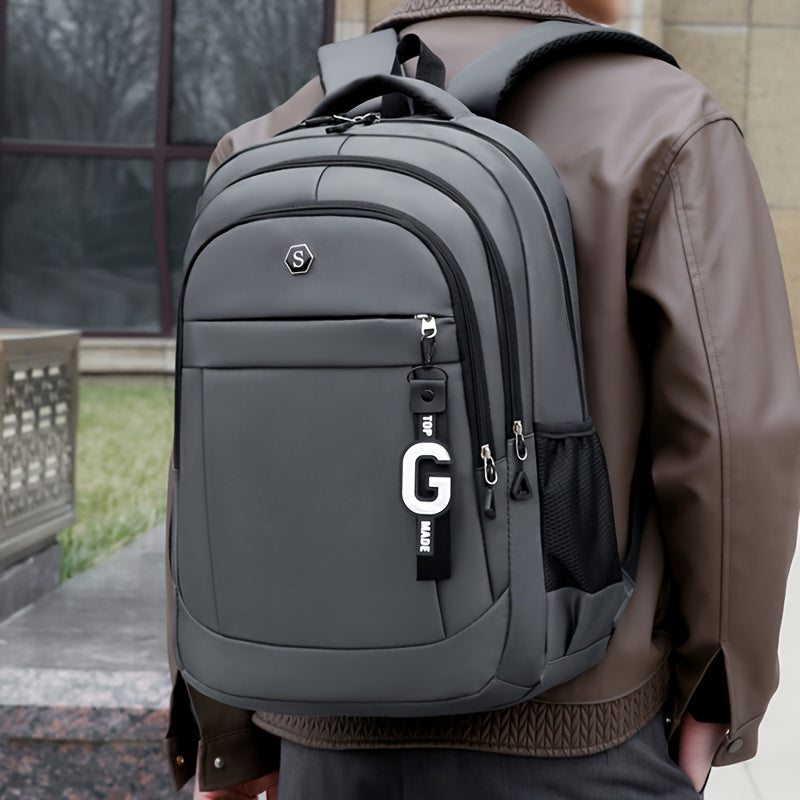 Men's Stylish Large Capacity Backpack - Black, Business Travel Ready with Multiple Compartments, Durable Lightweight Design, Perfect for Daily Commute Computer Use, Backpack for Travel, Highquality Luggage