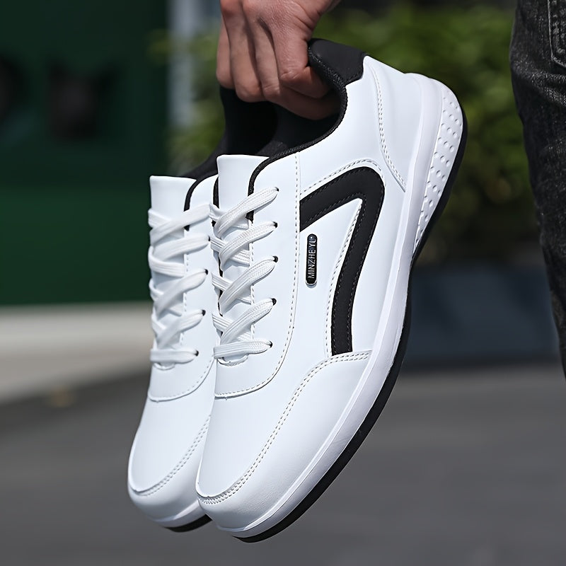 Men'S Classic British Style Casual Business Shoes - All-Season Solid Geometric Pattern, Low Top Lace-Up, Round Toe, Faux Upper, Fabric Inner, EVA TPR Sole, Comfortable Minimalist Design for Daily Outdoor Use, Everyday Com