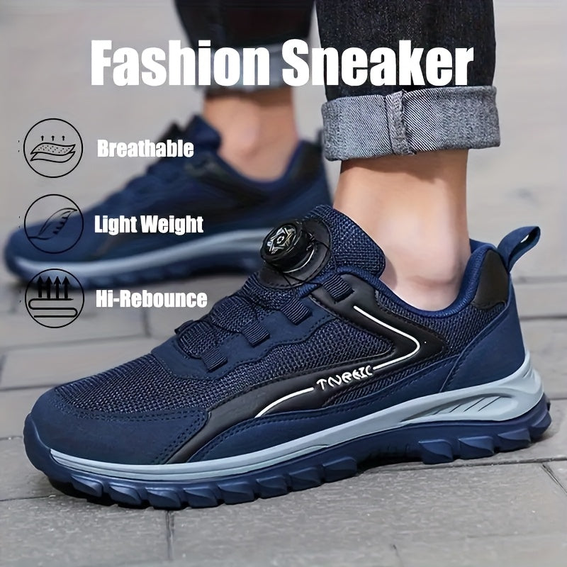 Men'S Lightweight Breathable Outdoor Walking Shoes - Low-Top Comfortable Sneakers with EVA Cushioning, Fabric Upper Sole for Hiking, Jogging, Casual Wear - Black/White Striped Design, Hiking Shoes, Jogging Footwear, Stylish