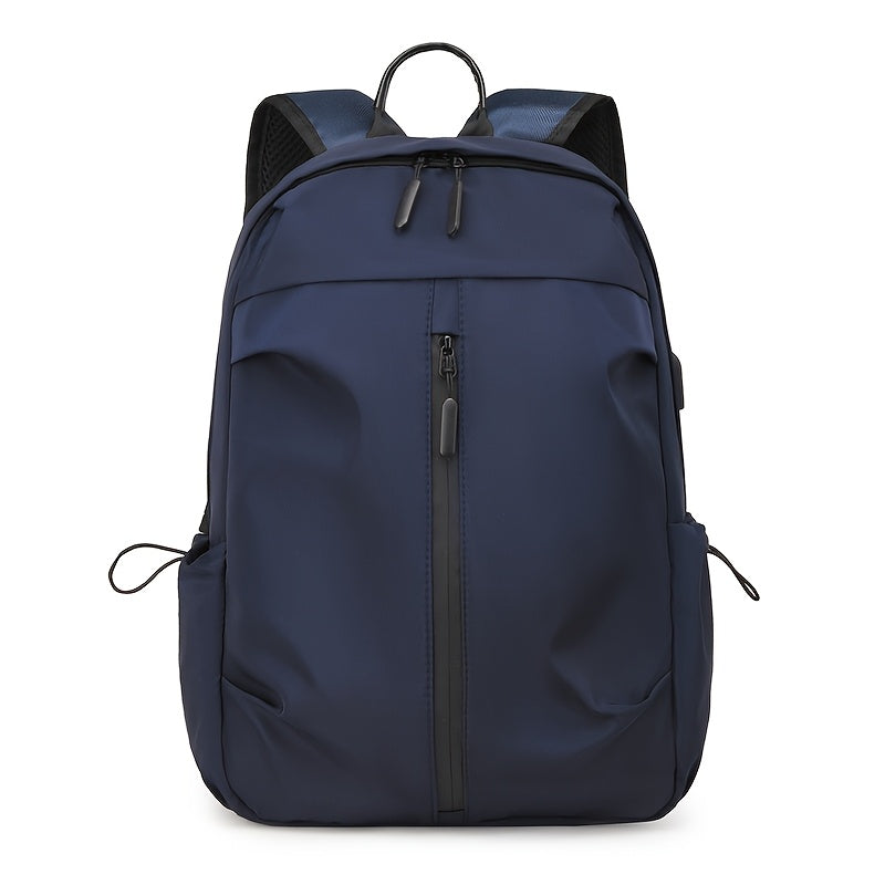 Men's Sporty Large Capacity Backpack - Durable High Quality Laptop Bag for Commuting, Travel & School, Black with Ergonomic Padded Shoulder Straps & Multiple Compartments, Travel Backpack