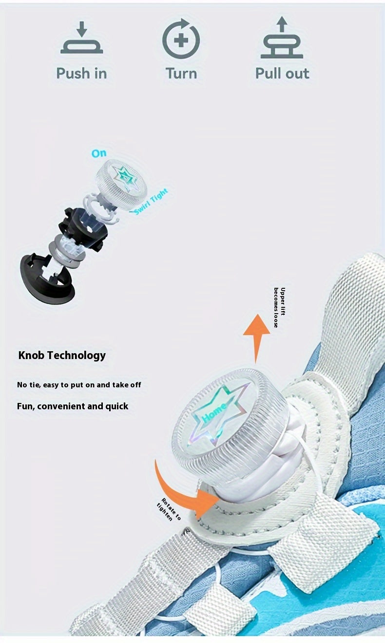 boys' High Quality Faux Sneakers - Rotating Buckle, Breathable & Non-Slip for Boys & Girls - Perfect for Running & Casual Attire dragon school day