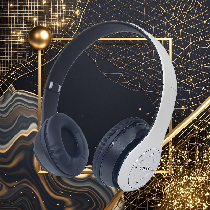 Wireless DJ Headphones with Foldable Design - Long Battery Life, 3.5mm Audio Jack, Ideal for PC/TV/Phone - Popular Over-Ear Wireless Headphones, DJ Headphones|Foldable Headphones|Rechargeable Battery