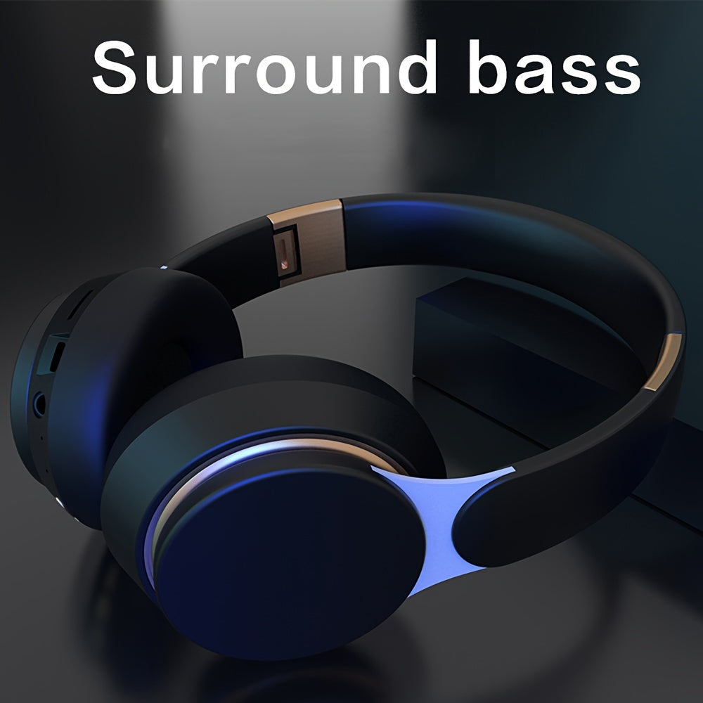 07S Wireless Over-Ear Headphones with Surround Bass, Foldable Design, 400mAh Battery - Wireless Compatible, Supports Wired/TF Card/Radio Modes, Ideal for Sports, Gaming, Photography & More, Wireless Headphones