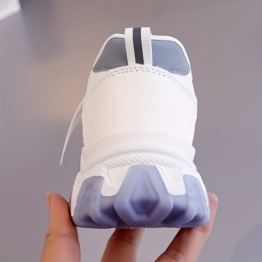 Women'S Fashion Sneakers - White Low-Top Lace-Up with Thick Sole, Stylish Tassel Detail, Lightweight All-Season Hiking and Walking Shoes, Casual Outdoor Footwear Trendy Casual Shoes Lightweight Footwear