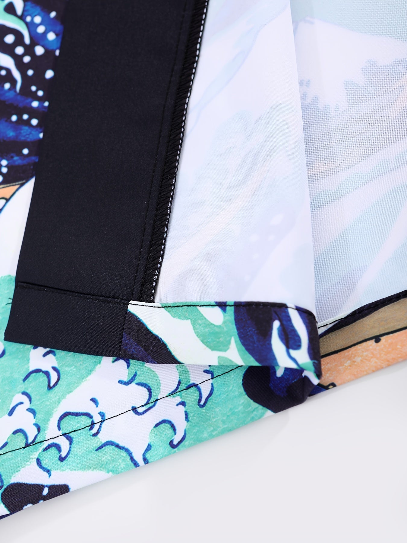 Men's Kimono Set with Carp Leaping Over the Dragon Gate Pattern
