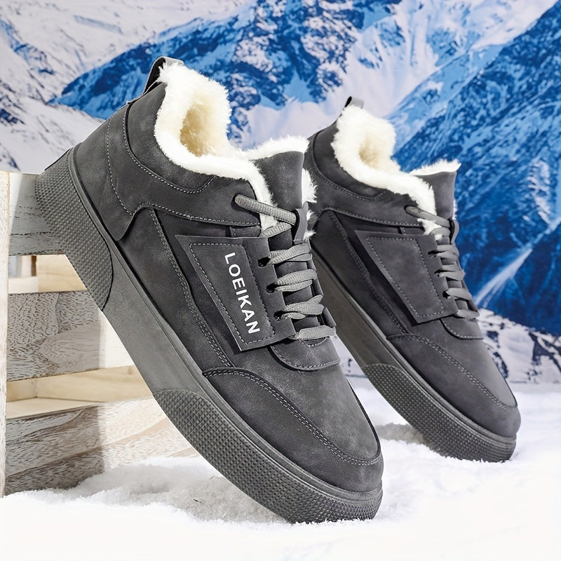 New Autumn-Winter Men's Padded Thick Snow Boots, Fashion Casual Trendy Street Party Versatile Skateboard Shoes