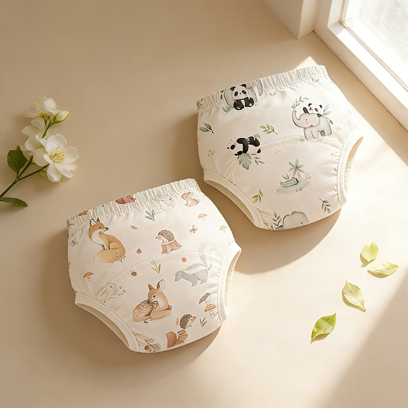 2pcs Kids Potty Training Pants with Leak-Proof Cotton, Unisex