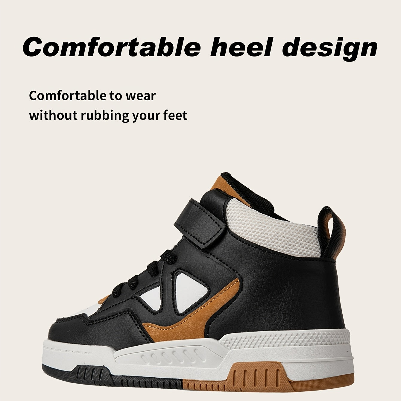 Youngsters' High-Top Sneakers with Color Block Design - Breathable, Non-Slip & Durable for Boys and Girls - Perfect for Outdoor Activities & Casual Attire