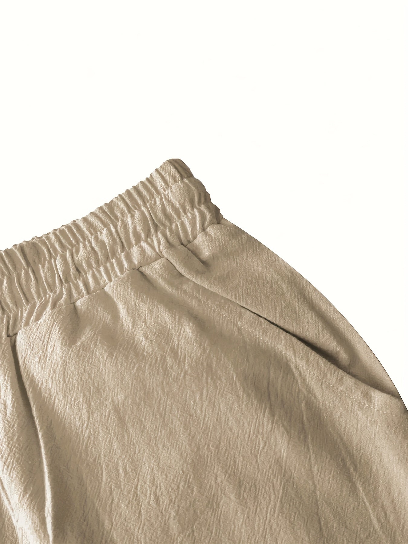Men'S Light Blue Linen Shorts - Casual & Comfortable with Pockets, Drawstring Waist, Perfect for Summer Beach Outings and Casual Attir